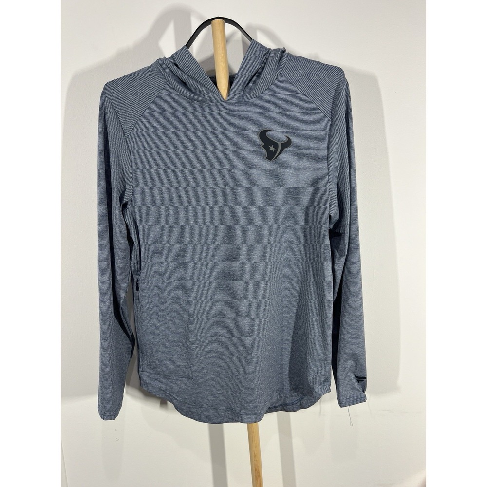 Houston Texans Signature Performance Hoodie Mens Small Blue Gray NFL Pullover